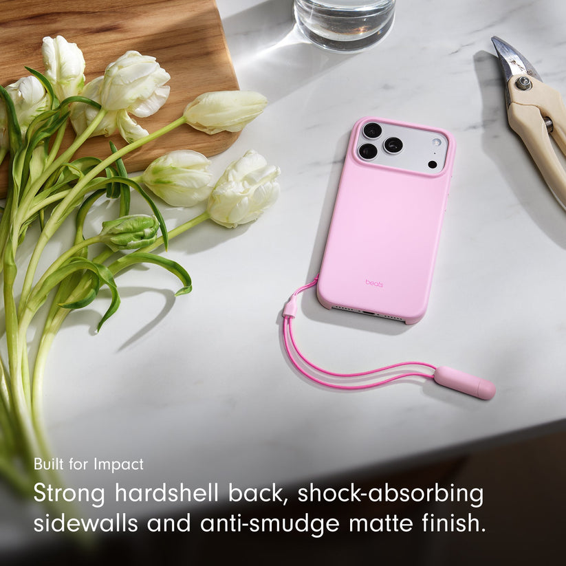 Husa de protectie Apple Beats pentru iPhone 17 Pro Max cu suport, MagSafe și control al camerei, Pebble Pink - iSTYLE RO