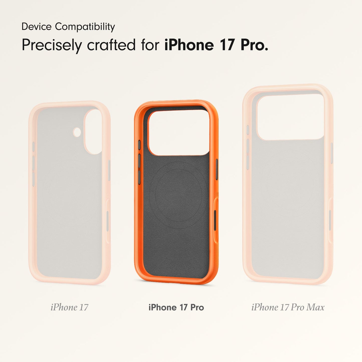 Husa de protectie Apple Beats Rugged pentru iPhone 17 Pro cu MagSafe și control al camerei, Sierra Orange