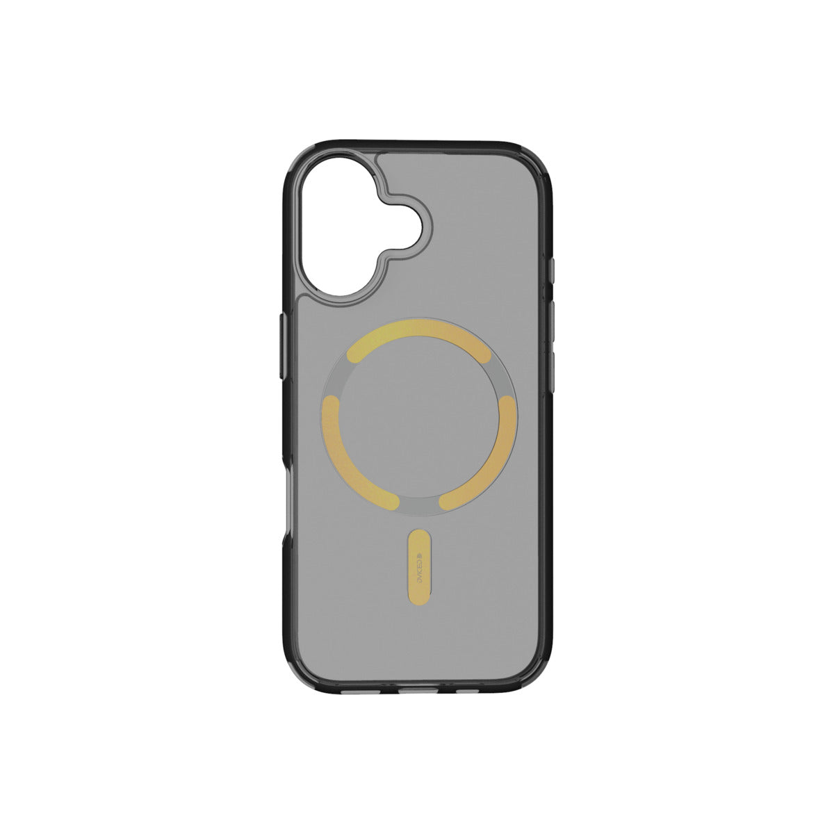 Husă de protectie DVICED din silicon pentru iPhone 17, MagSafe, Fumuriu-Auriu