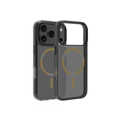 Husă de protectie DVICED din silicon pentru iPhone 17 Pro, MagSafe, Fumuriu-Auriu