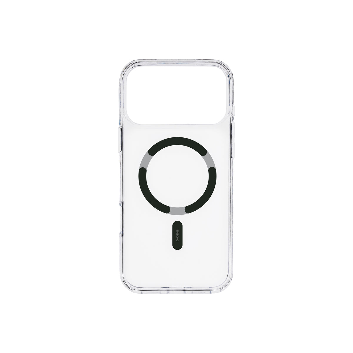 Husă de protectie DVICED din silicon pentru iPhone 17 Pro Max, MagSafe, Transparent-neagră