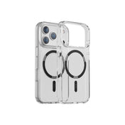 Husă de protectie DVICED din silicon pentru iPhone 17 Pro, MagSafe, Transparent-neagră