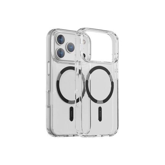 Husă de protectie DVICED din silicon pentru iPhone 17 Pro, MagSafe, Transparent-neagră