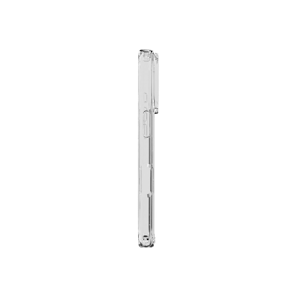 Husă de protectie DVICED din silicon pentru iPhone 17 Pro, MagSafe, Transparent-neagră