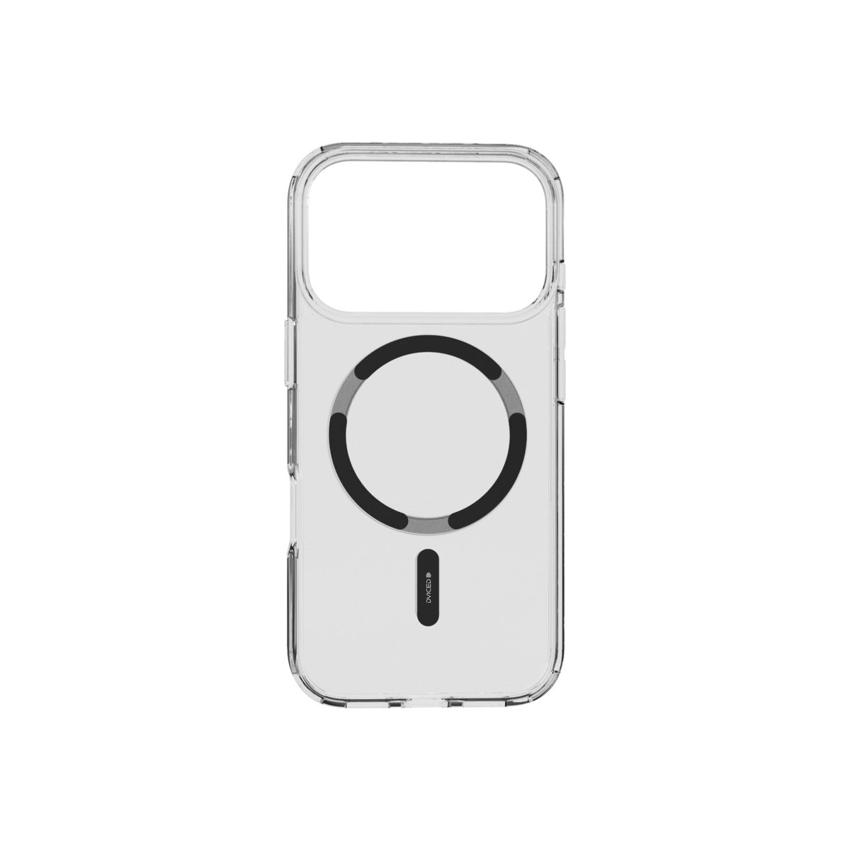 Husă de protectie DVICED din silicon pentru iPhone 17 Pro, MagSafe, Transparent-neagră