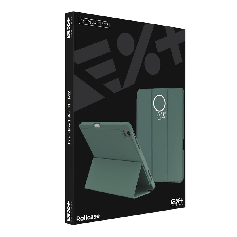 Husa de protectie Next One Rollcase pentru iPad Air 11" M2, cu suport pentru stilou, Verde - iSTYLE RO