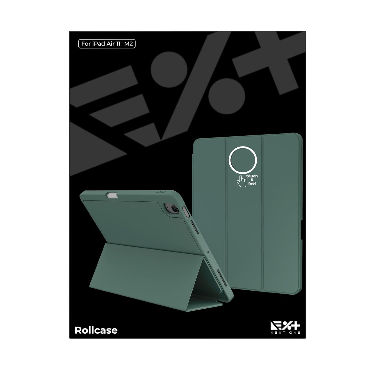 Husa de protectie Next One Rollcase pentru iPad Air 11" M2, cu suport pentru stilou, Verde - iSTYLE RO