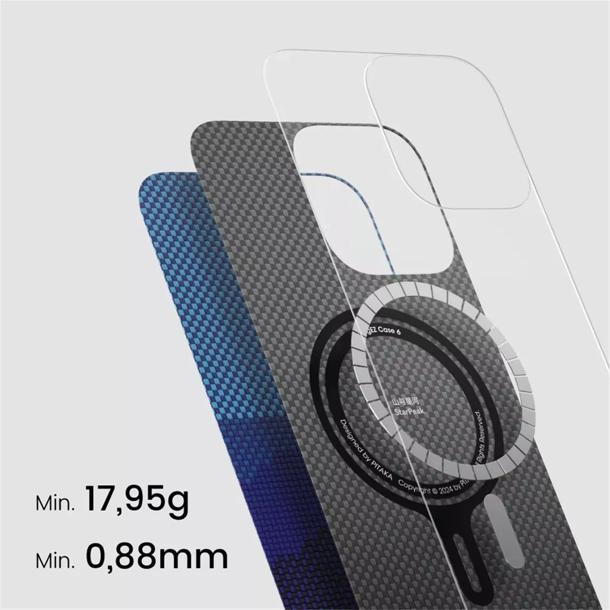 Husa Pitaka iPhone 16 MagEz Case 600D MagSafe Over the Horizon albastru - iSTYLE RO