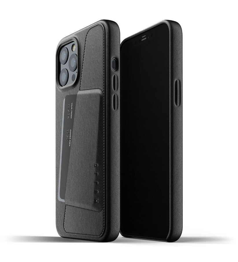 Husa de protectie Mujjo tip portofel pentru iPhone 12 Pro Max, Piele, Negru - iSTYLE RO