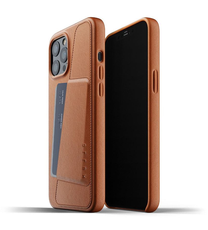 Husa de protectie Mujjo tip portofel pentru iPhone 12 Pro Max, Piele, Tan - iSTYLE RO