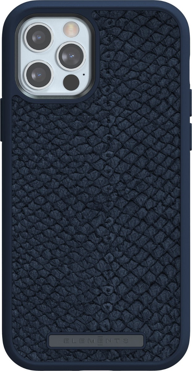 Husa de protectie Njord pentru iPhone 12 / iPhone 12 Pro, Piele, Albastru - iSTYLE RO