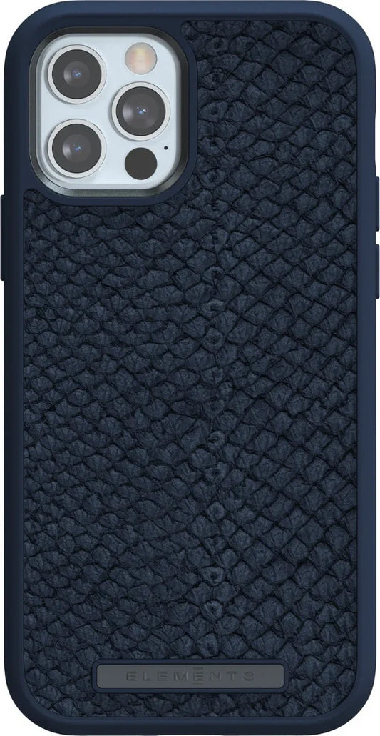 Husa de protectie Njord pentru iPhone 12 / iPhone 12 Pro, Piele, Albastru - iSTYLE RO