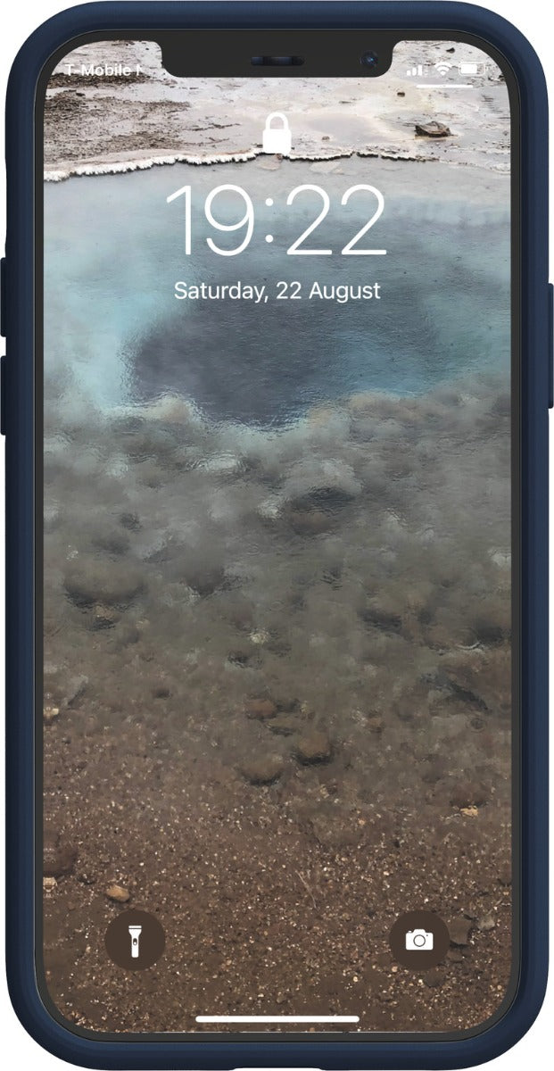 Husa de protectie Njord pentru iPhone 12 / iPhone 12 Pro, Piele, Albastru - iSTYLE RO