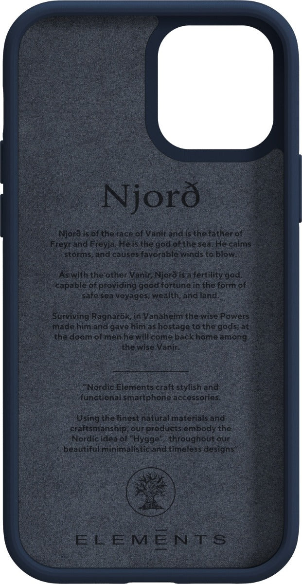 Husa de protectie Njord pentru iPhone 12 / iPhone 12 Pro, Piele, Albastru - iSTYLE RO