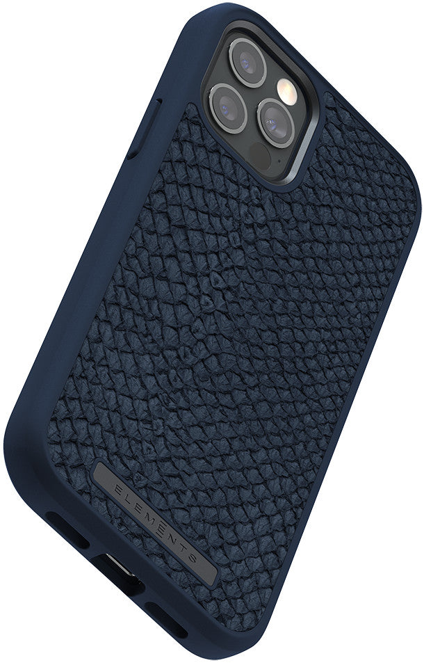 Husa de protectie Njord pentru iPhone 12 / iPhone 12 Pro, Piele, Albastru - iSTYLE RO