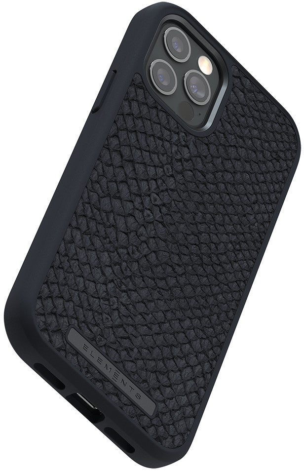 Husa de protectie Njord pentru iPhone 12 / iPhone 12 Pro, Piele, Negru - iSTYLE RO