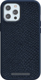 Husa de protectie Njord pentru iPhone 12 Pro Max, Piele, Albastru - iSTYLE RO