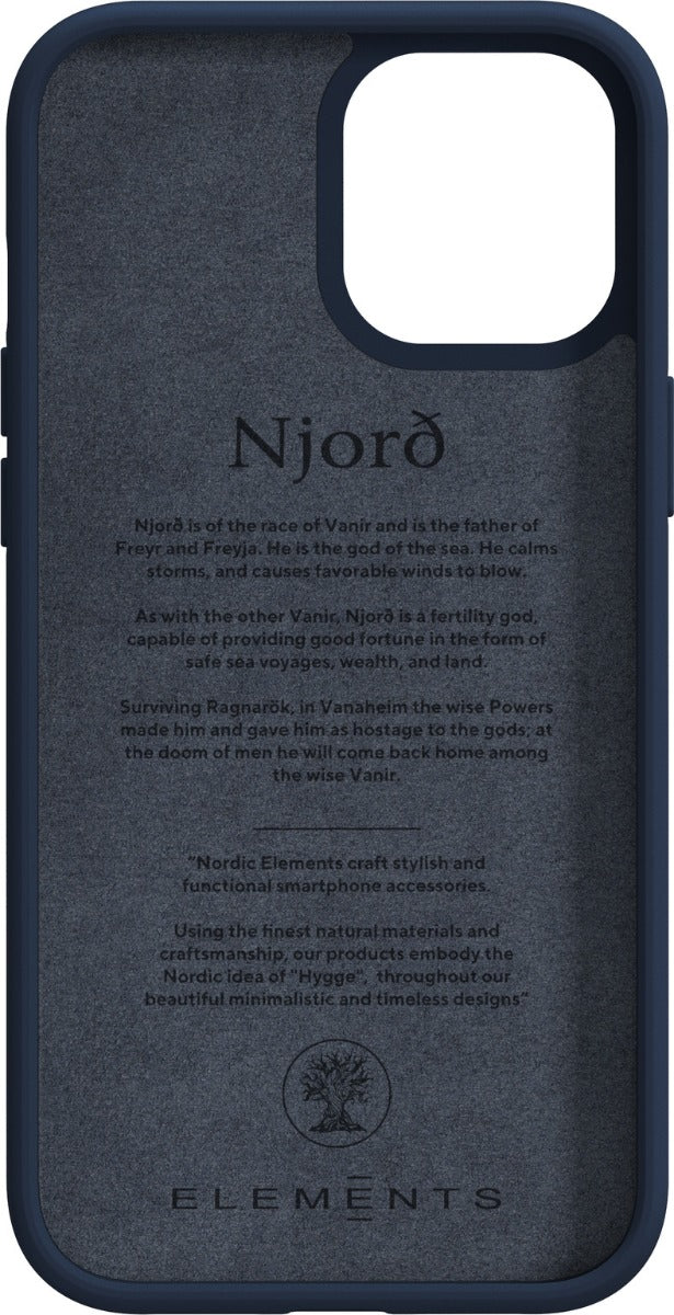 Husa de protectie Njord pentru iPhone 12 Pro Max, Piele, Albastru - iSTYLE RO