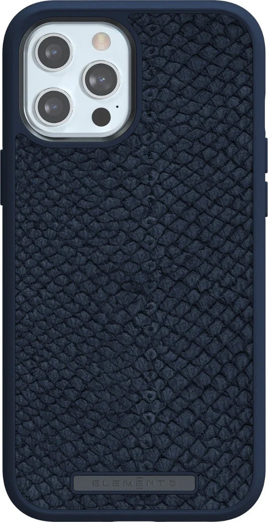 Husa de protectie Njord pentru iPhone 12 Pro Max, Piele, Albastru - iSTYLE RO