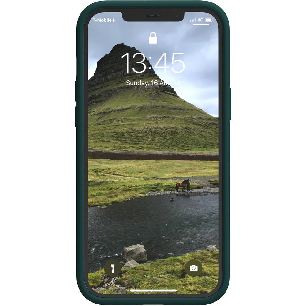 Husa de protectie Njord pentru iPhone 12 / iPhone 12 Pro, Piele, Dark Green - iSTYLE RO