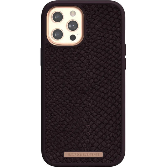 Husa de protectie Njord pentru iPhone 12 Pro Max, Piele, Purple - iSTYLE RO