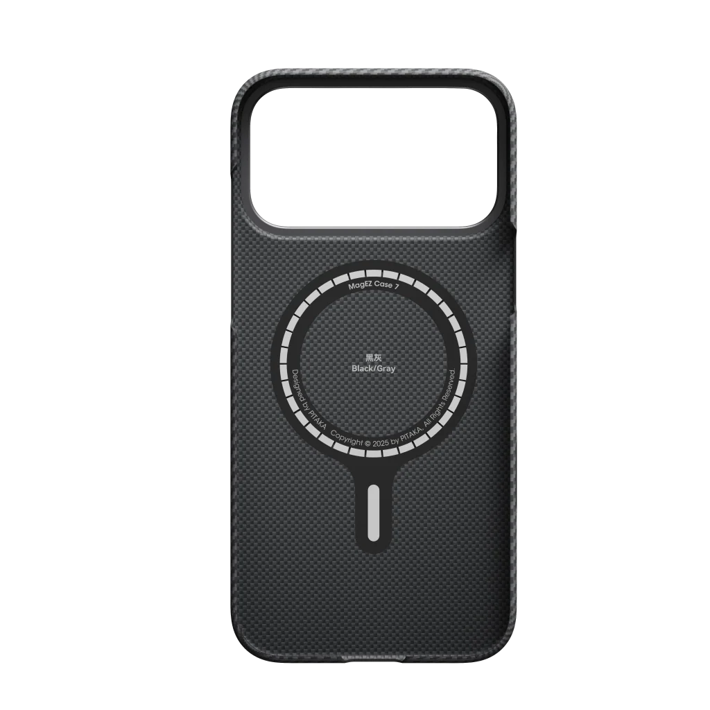 Husa de protectie PITAKA pentru iPhone 17 Pro, MagEZ 7 Pro 600D Ultra-Slim, Negru/Gri