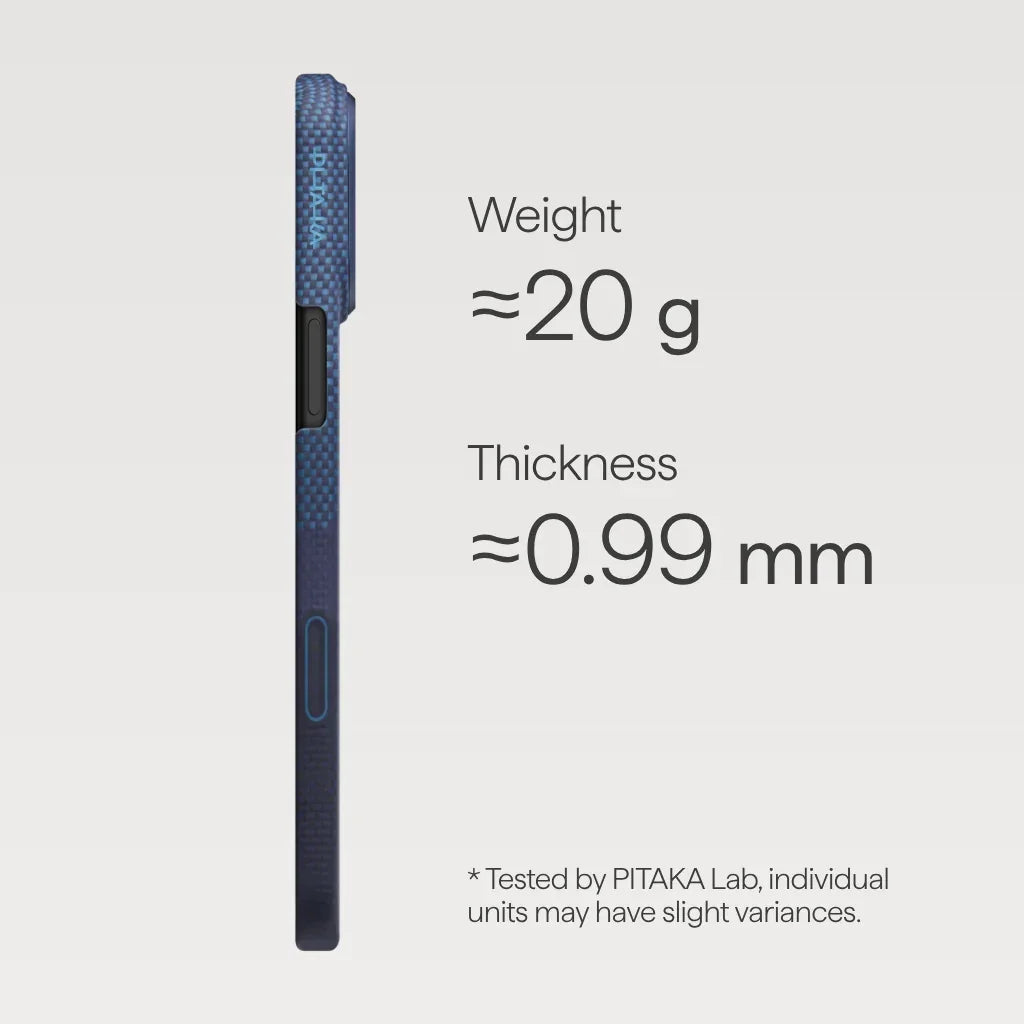 Husa de protectie PITAKA pentru iPhone 17 Pro Max, Albastru/Negru