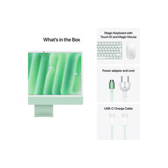 iMac 24" cu procesor Apple M4, 24", Retina 4.5K, 10 nuclee CPU si 10 nuclee GPU, 16GB, 512GB SSD, layout US, Verde - iSTYLE RO