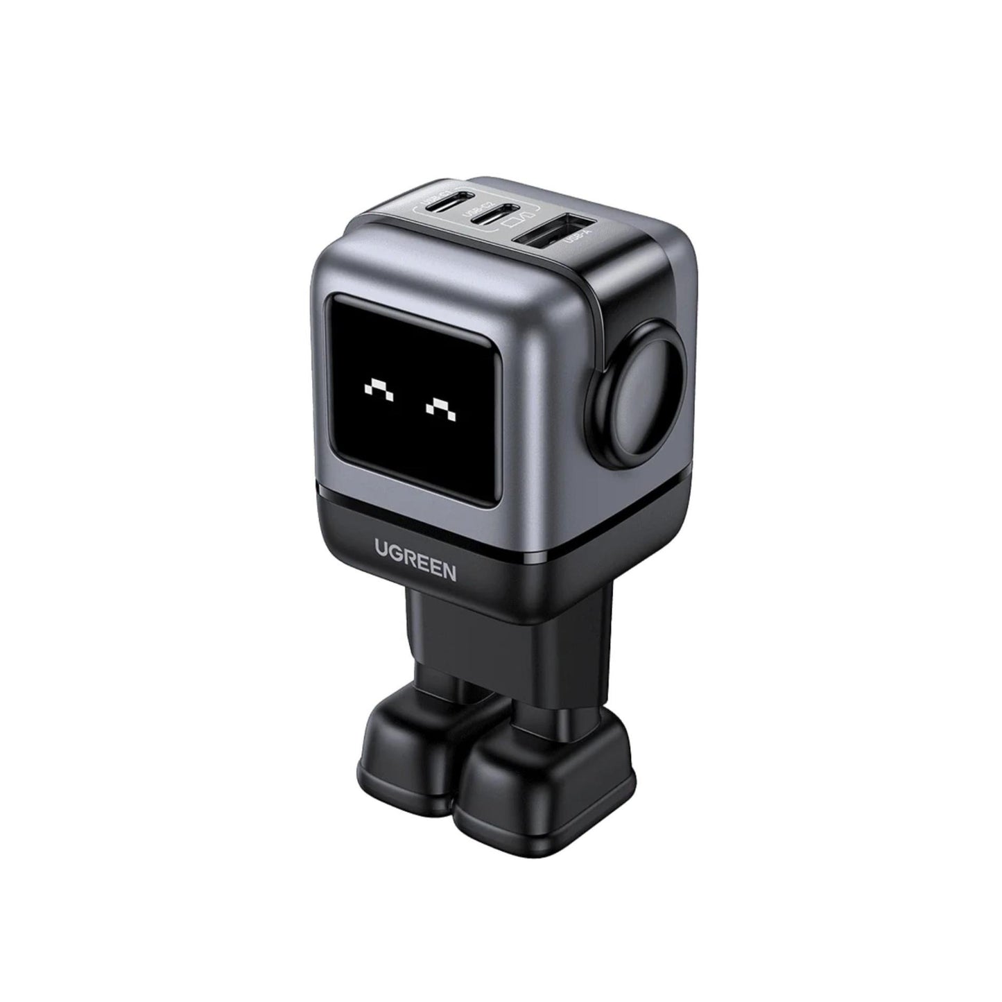 Adaptor priza UGREEN UNO, 65W, 3-Port GaN, Fast Charger, Negru
