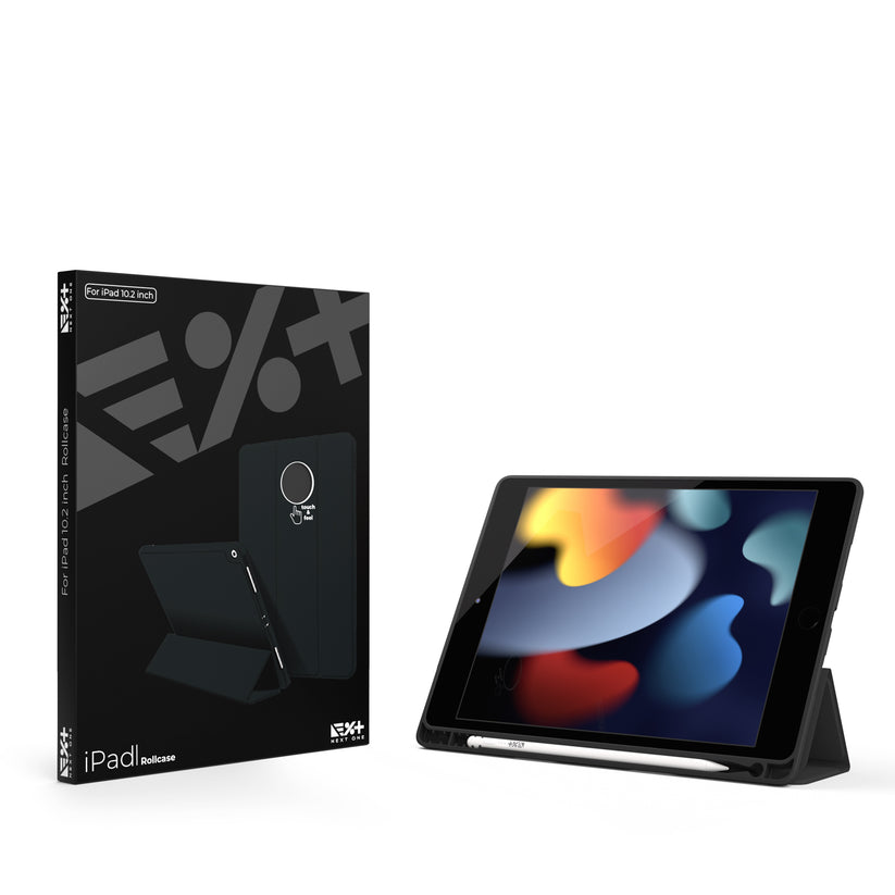 Husa de protectie NEXT ONE Rollcase pentru iPad 10.2inch, Negru - iSTYLE RO