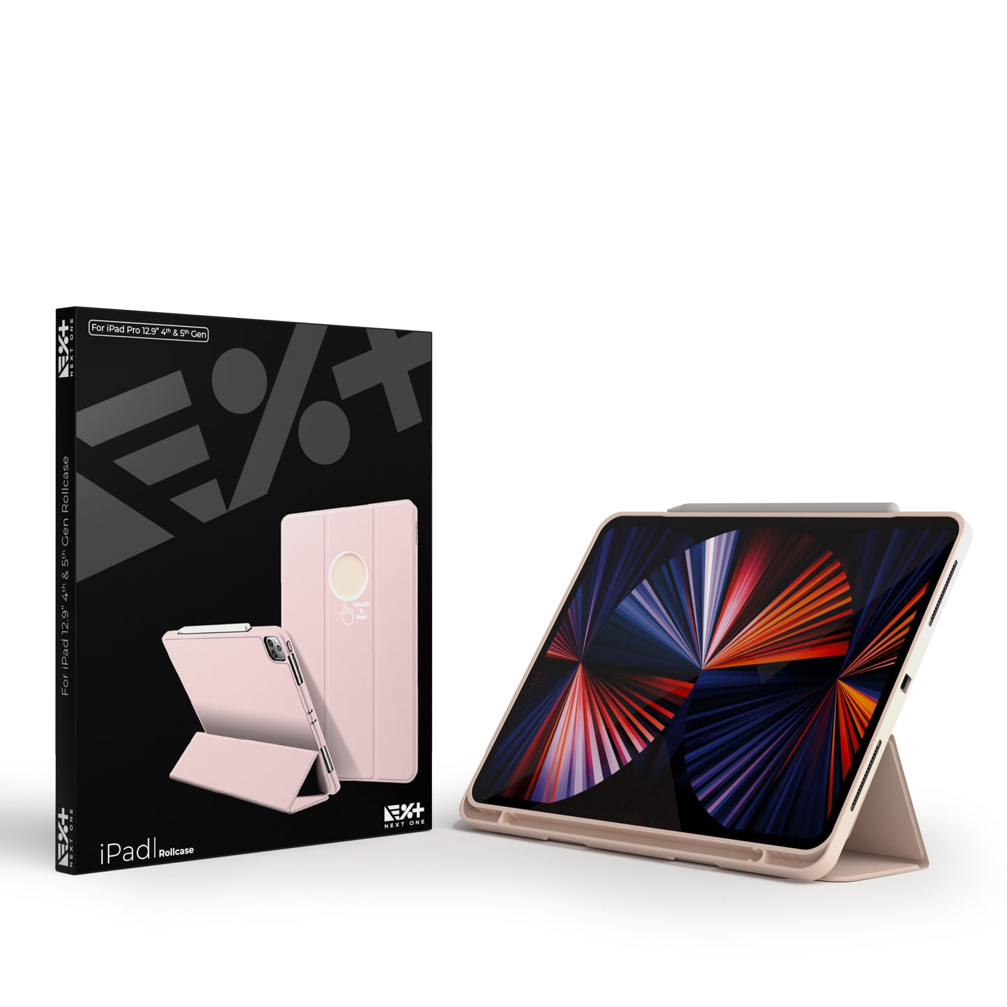 Husa de protectie NEXT ONE Rollcase pentru iPad 12.9-inch, Roz - iSTYLE RO
