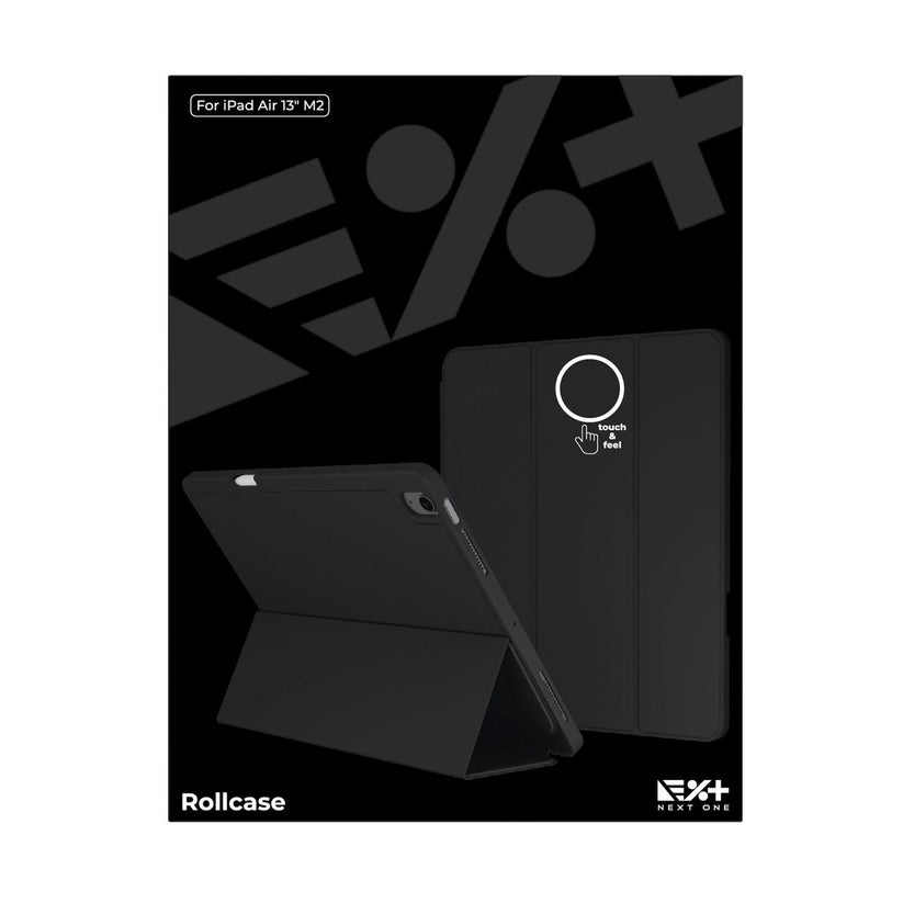 Husa de protectie Next One Rollcase pentru iPad Air 13" M2, cu suport pentru stilou, Negru - iSTYLE RO
