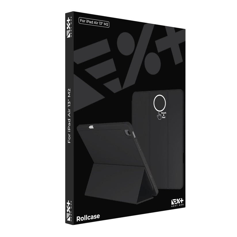 Husa de protectie Next One Rollcase pentru iPad Air 13" M2, cu suport pentru stilou, Negru - iSTYLE RO