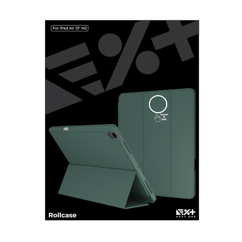 Husa de protectie Next One Rollcase pentru iPad Air 13" M2, cu suport pentru stilou, Verde - iSTYLE RO