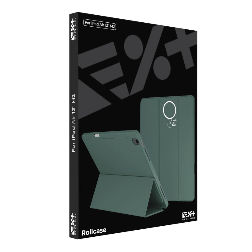 Husa de protectie Next One Rollcase pentru iPad Air 13" M2, cu suport pentru stilou, Verde - iSTYLE RO