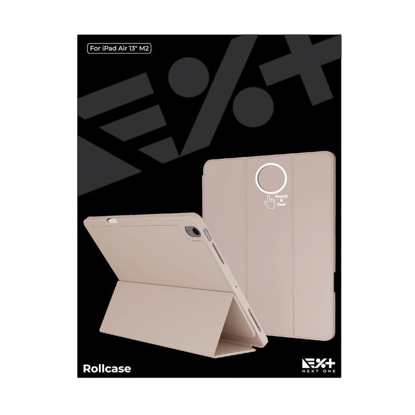 Husa de protectie Next One Rollcase pentru iPad Air 13" M2, cu suport pentru stilou, Roz - iSTYLE RO