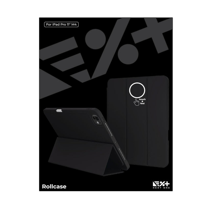 Husa de protectie Next One Rollcase pentru iPad Pro 11" M4, cu suport pentru stilou, Negru - iSTYLE RO
