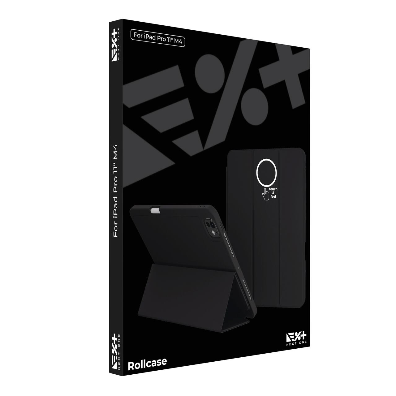 Husa de protectie Next One Rollcase pentru iPad Pro 11" M4, cu suport pentru stilou, Negru - iSTYLE RO