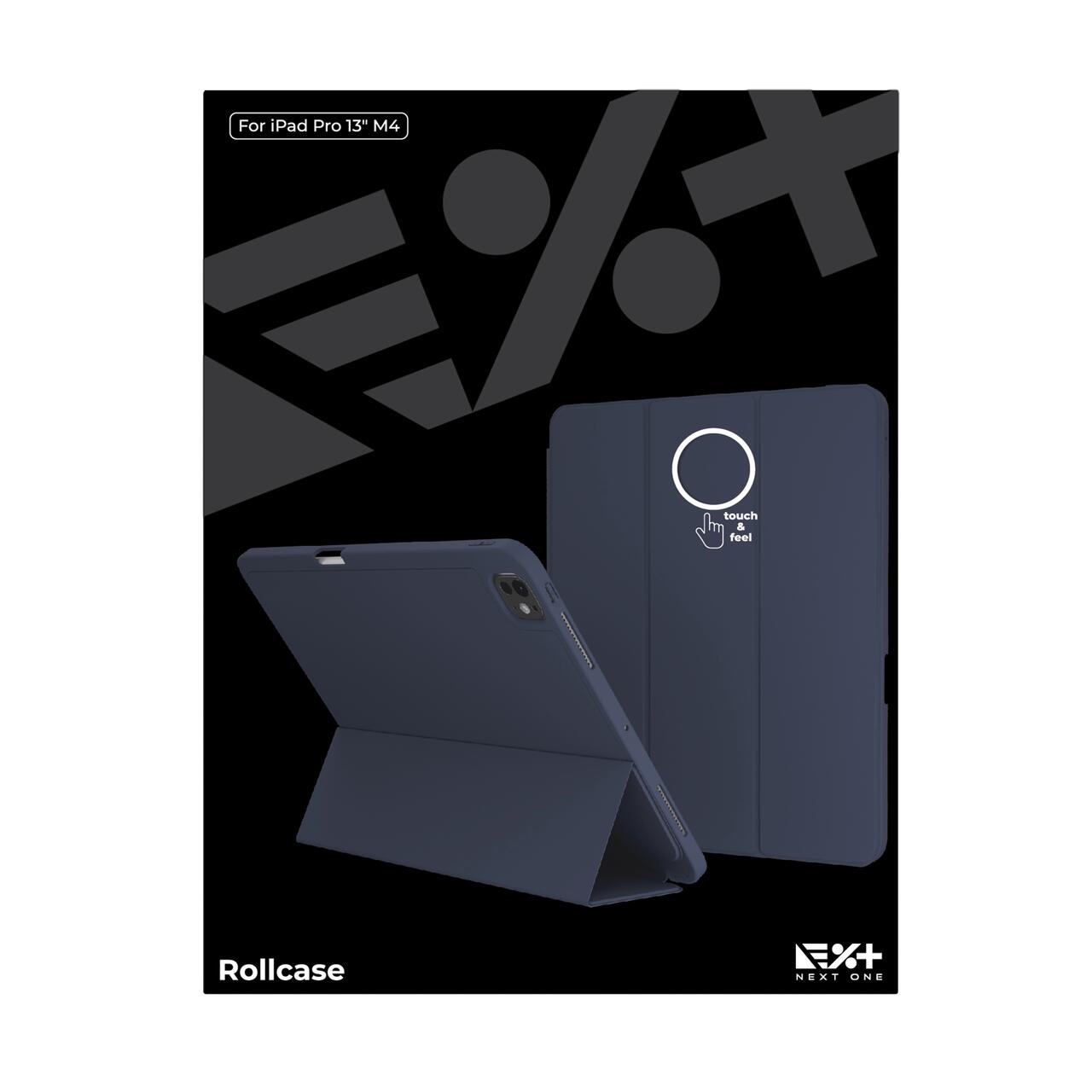 Husa de protectie Next One Rollcase pentru iPad Pro 13" M4, cu suport pentru stilou, Albastru - iSTYLE RO
