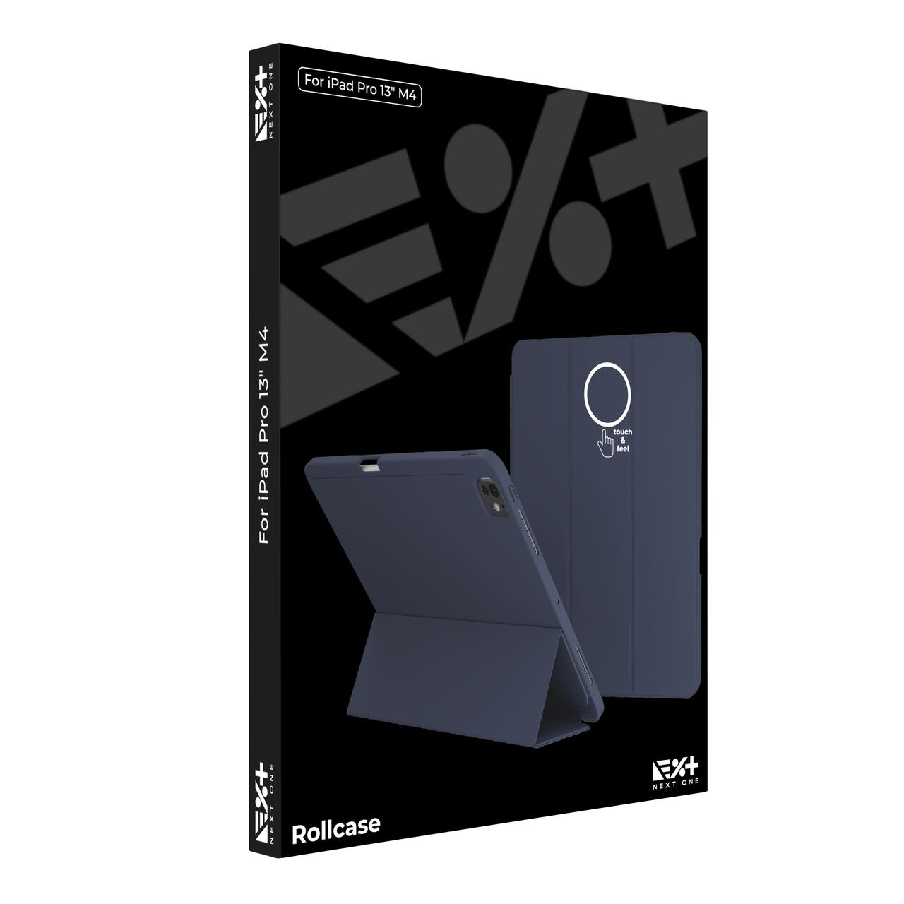 Husa de protectie Next One Rollcase pentru iPad Pro 13" M4, cu suport pentru stilou, Albastru - iSTYLE RO