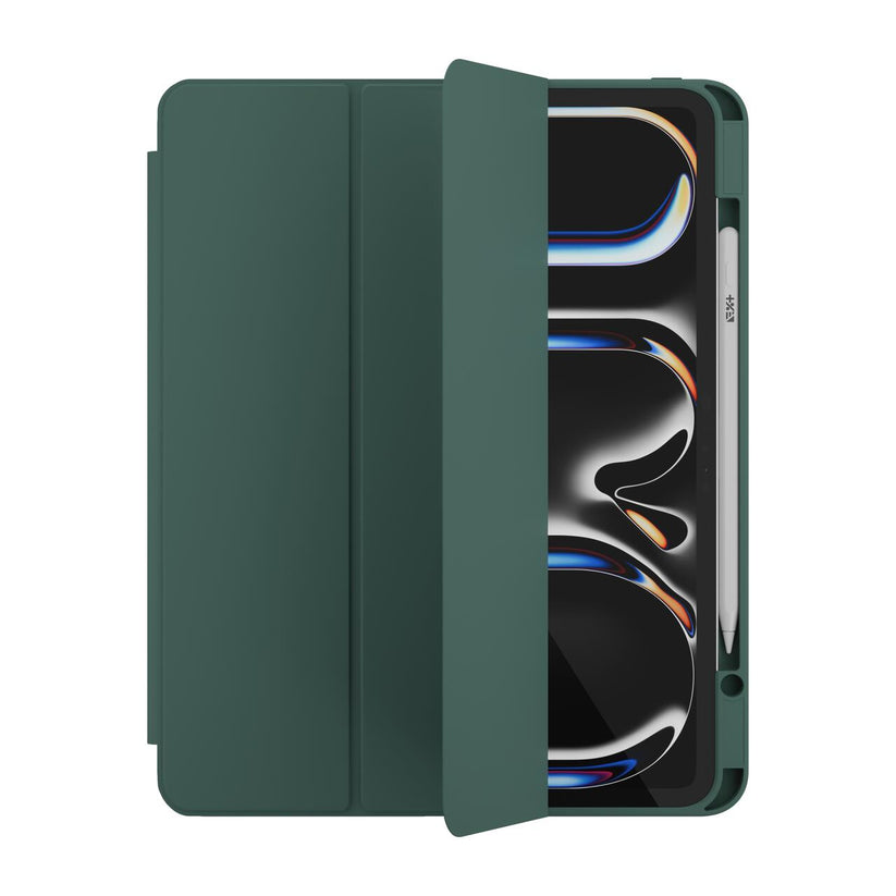 Husa de protectie Next One Rollcase pentru iPad Pro 13" M4, cu suport pentru stilou, Verde - iSTYLE RO