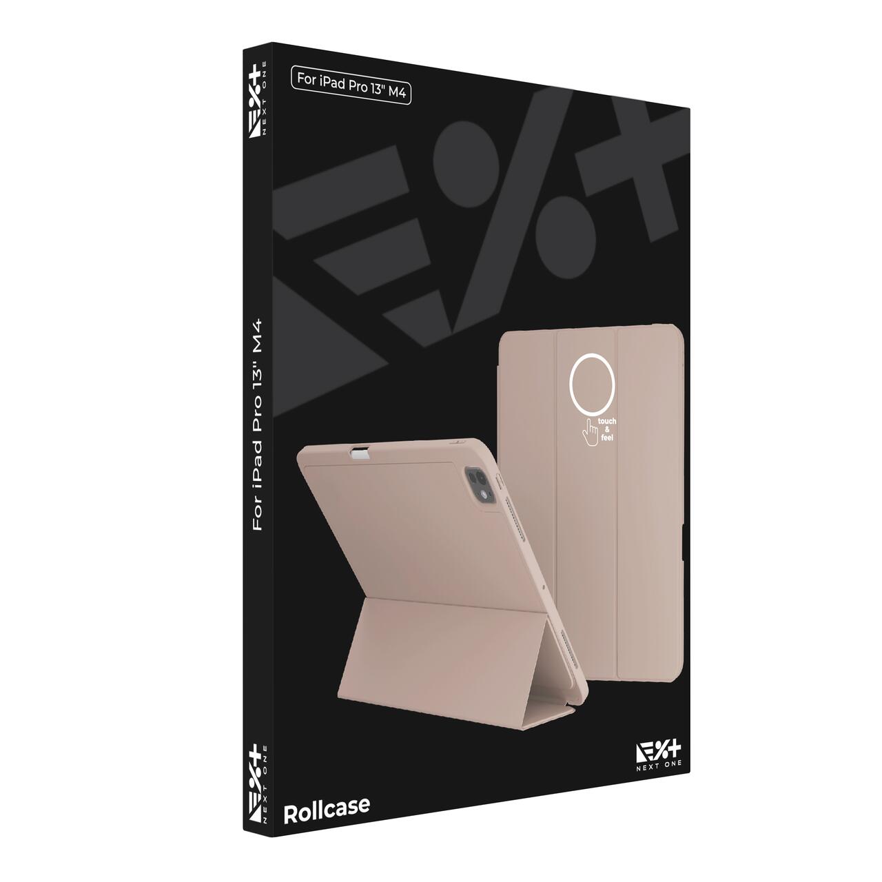 Husa de protectie Next One Rollcase pentru iPad Pro 13" M4, cu suport pentru stilou, Roz - iSTYLE RO