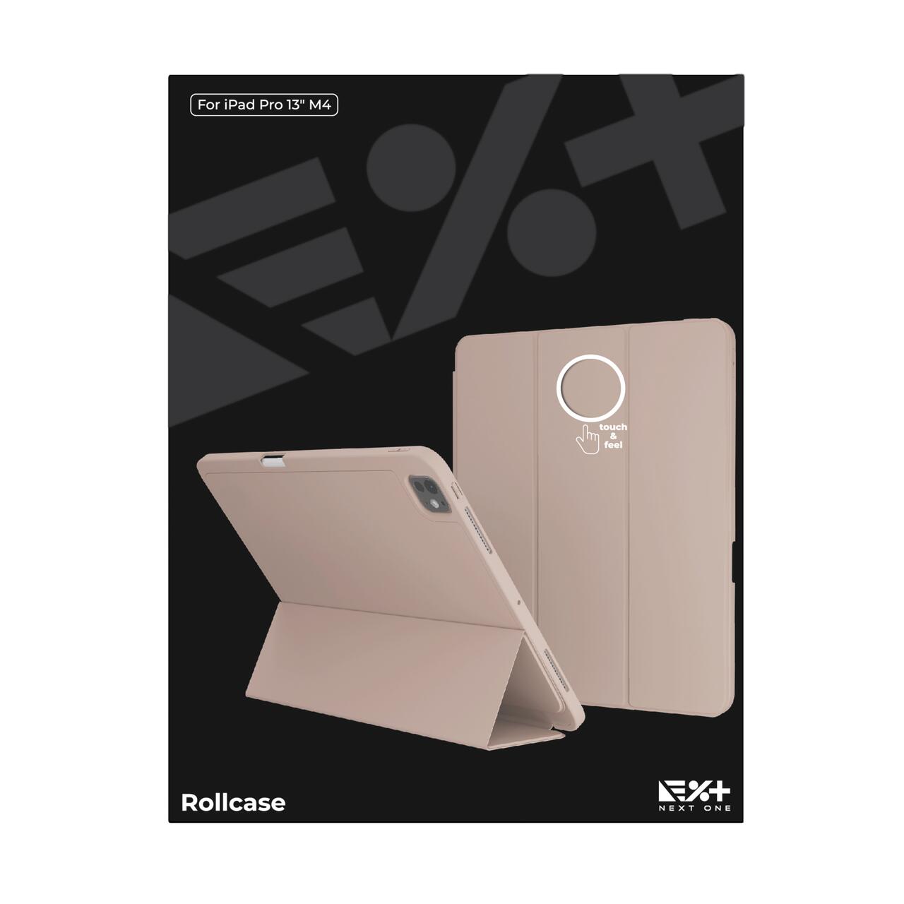 Husa de protectie Next One Rollcase pentru iPad Pro 13" M4, cu suport pentru stilou, Roz - iSTYLE RO