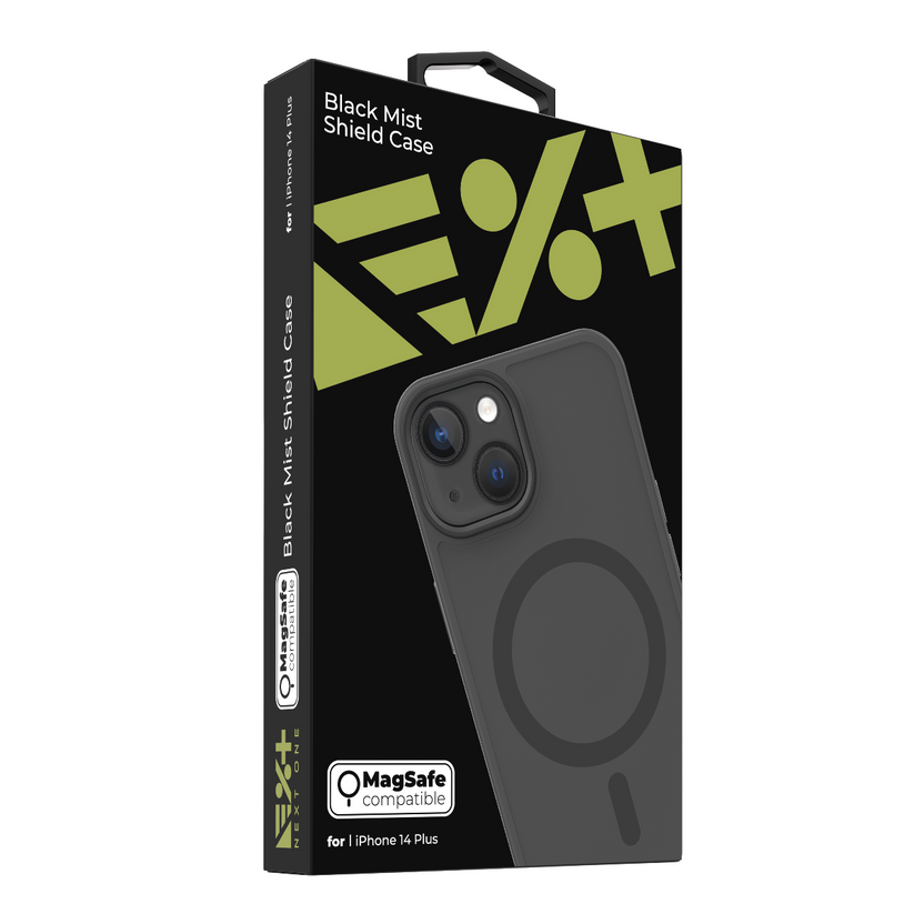 Husa de protectie NEXT ONE Mist Shield cu MagSafe pentru iPhone 14 Plus, Negru - iSTYLE RO