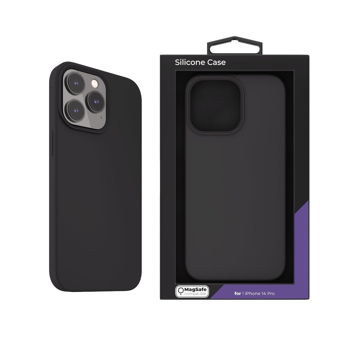 Husa de protectie NEXT ONE cu MagSafe pentru iPhone 14 Pro, Silicon, Negru - iSTYLE RO