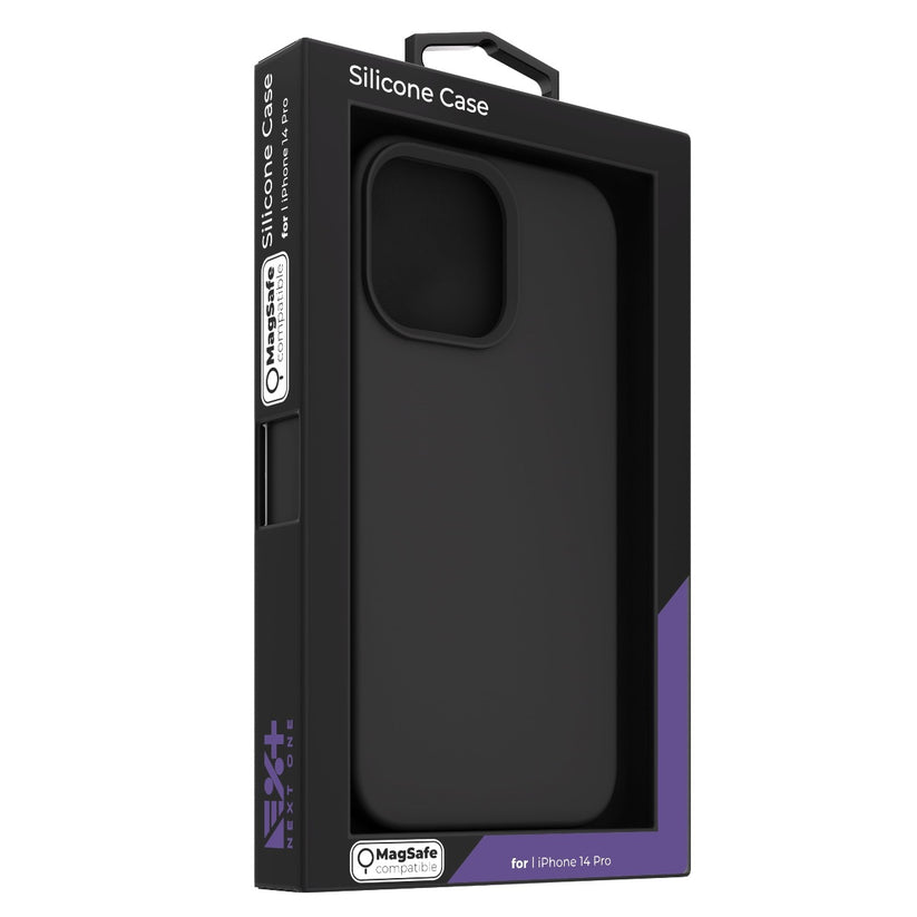 Husa de protectie NEXT ONE cu MagSafe pentru iPhone 14 Pro, Silicon, Negru - iSTYLE RO