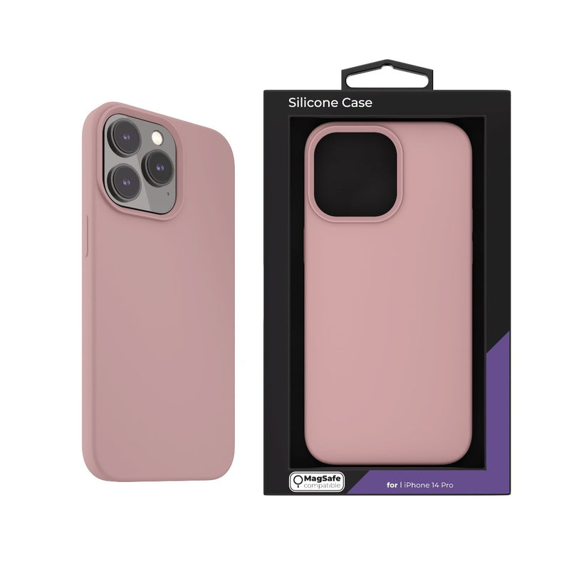Husa de protectie NEXT ONE cu MagSafe pentru iPhone 14 Pro, Silicon, Roz - iSTYLE RO