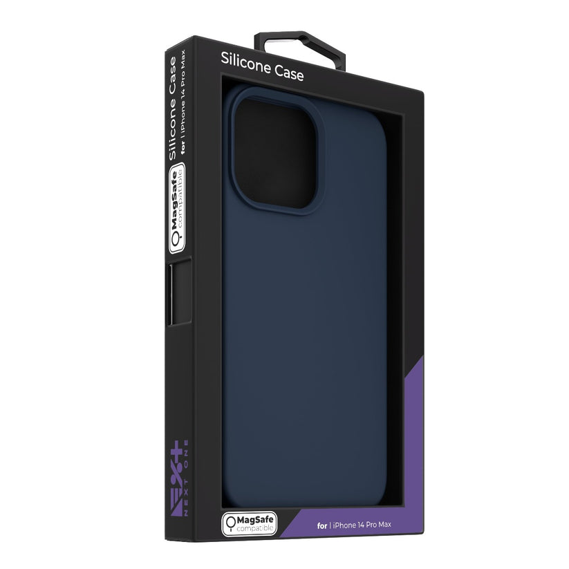Husa de protectie NEXT ONE cu MagSafe pentru iPhone 14 Pro Max, Silicon, Albastru - iSTYLE RO