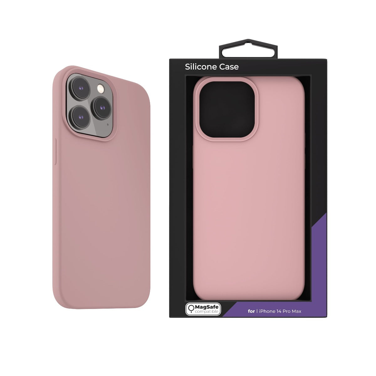 Husa de protectie NEXT ONE cu MagSafe pentru iPhone 14 Pro Max, Silicon, Roz - iSTYLE RO