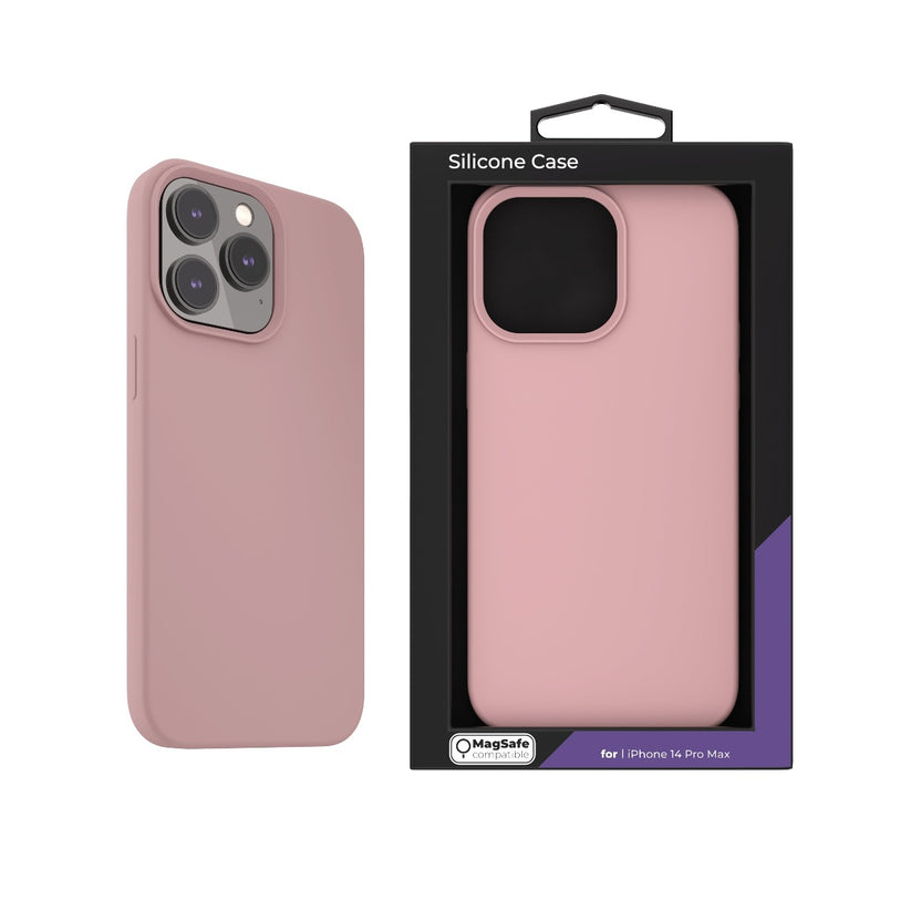Husa de protectie NEXT ONE cu MagSafe pentru iPhone 14 Pro Max, Silicon, Roz - iSTYLE RO